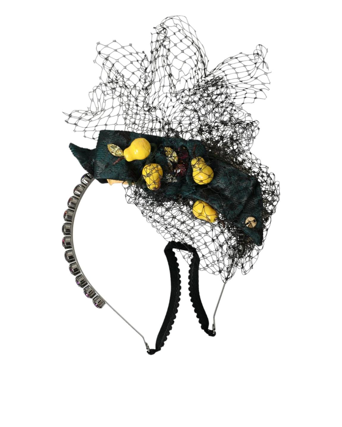 Lemon Print Headband Crystal Hairband - Black Hair Accessories main product photo