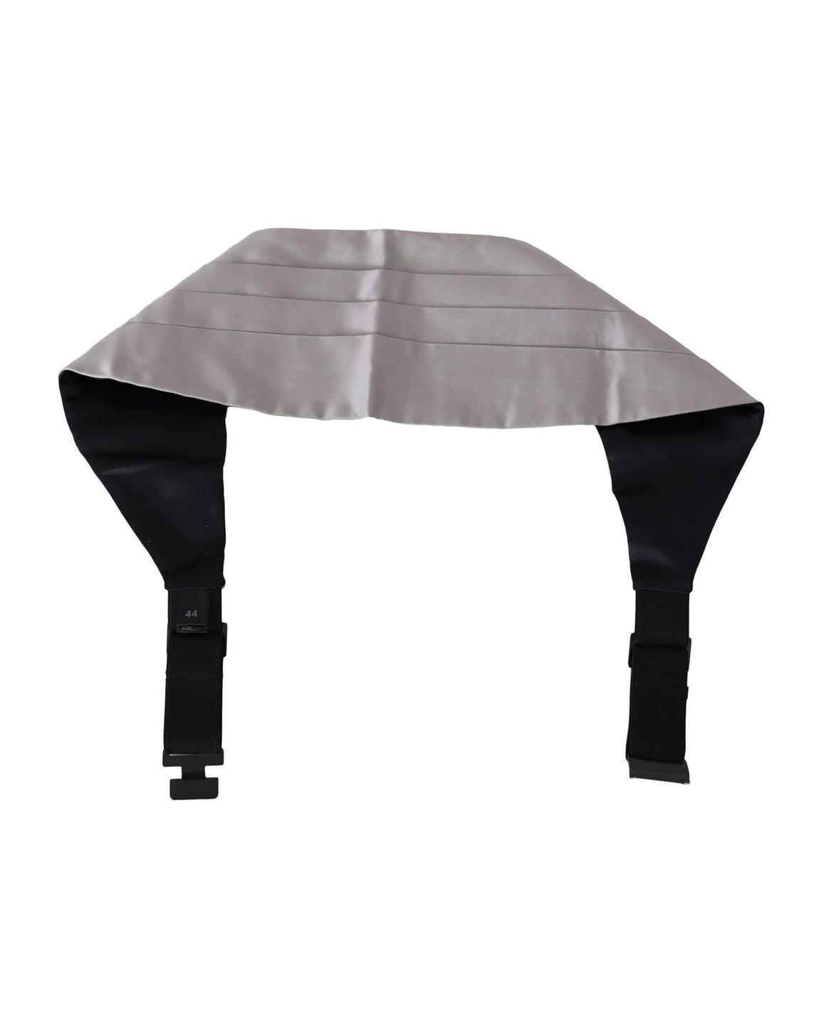 Dolce Gabbana Cummerbund Grey Silk Satin- Gray Belts main product photo