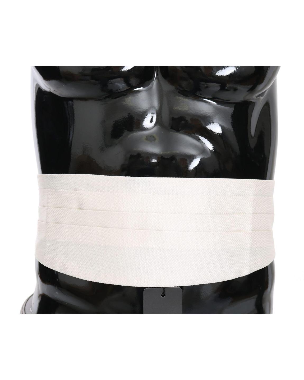 Dolce Gabbana Cummerbund OffWhite Silk Belts main product photo