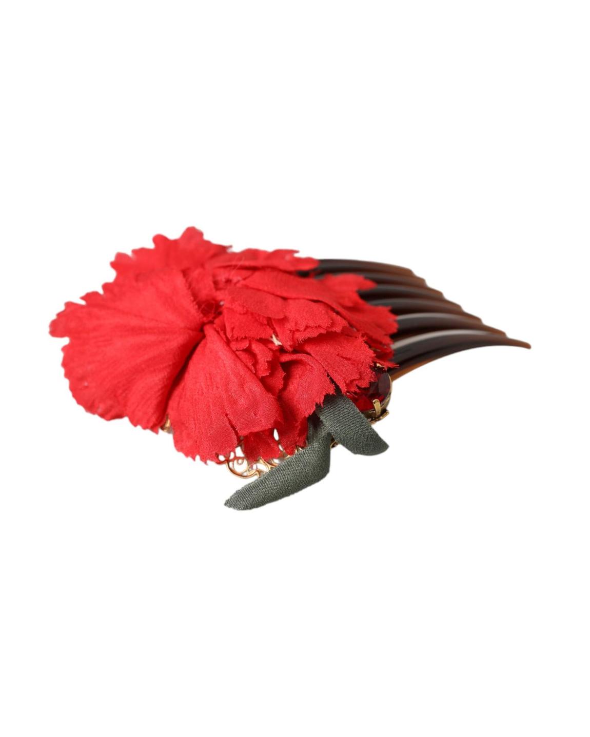 Red Flower Hair Comb Floral Hair Accessory Miscellaneous Jewelry main product photo