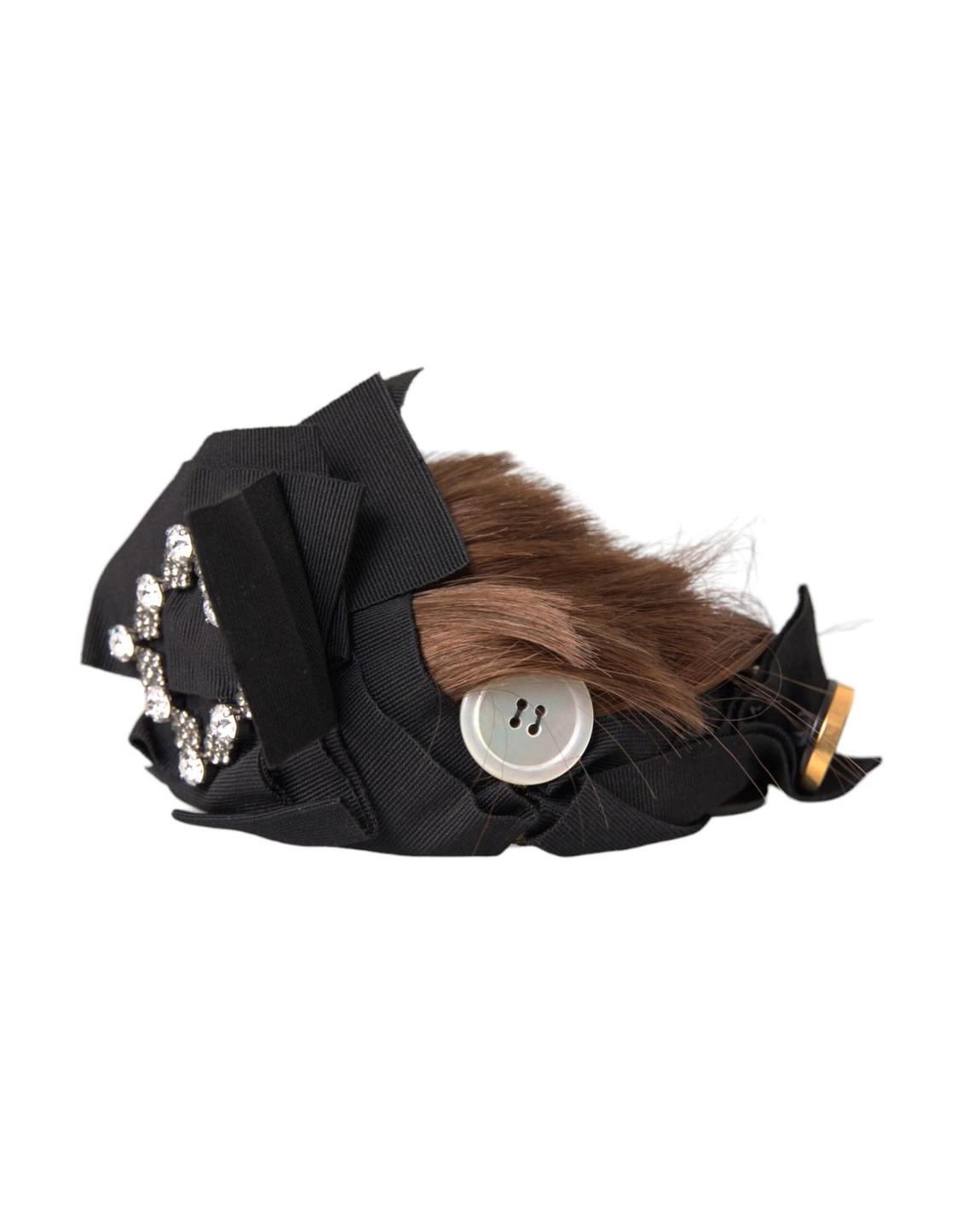 Black Bow Crystal Hair Clip Wo Hair Accessories main product photo