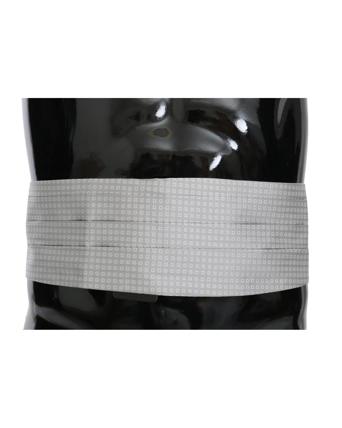 Grey Cummerbund Geometric Pattern- Gray Belts main product photo