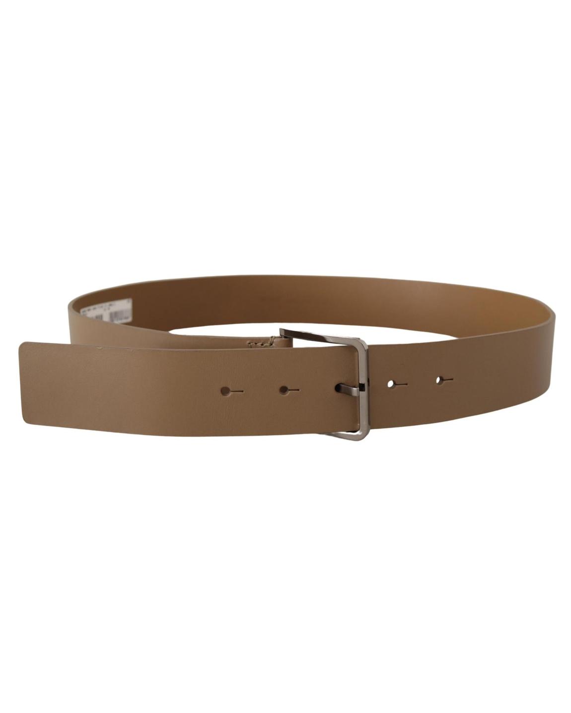 Leather Belt Minimalist Style - Beige main product photo