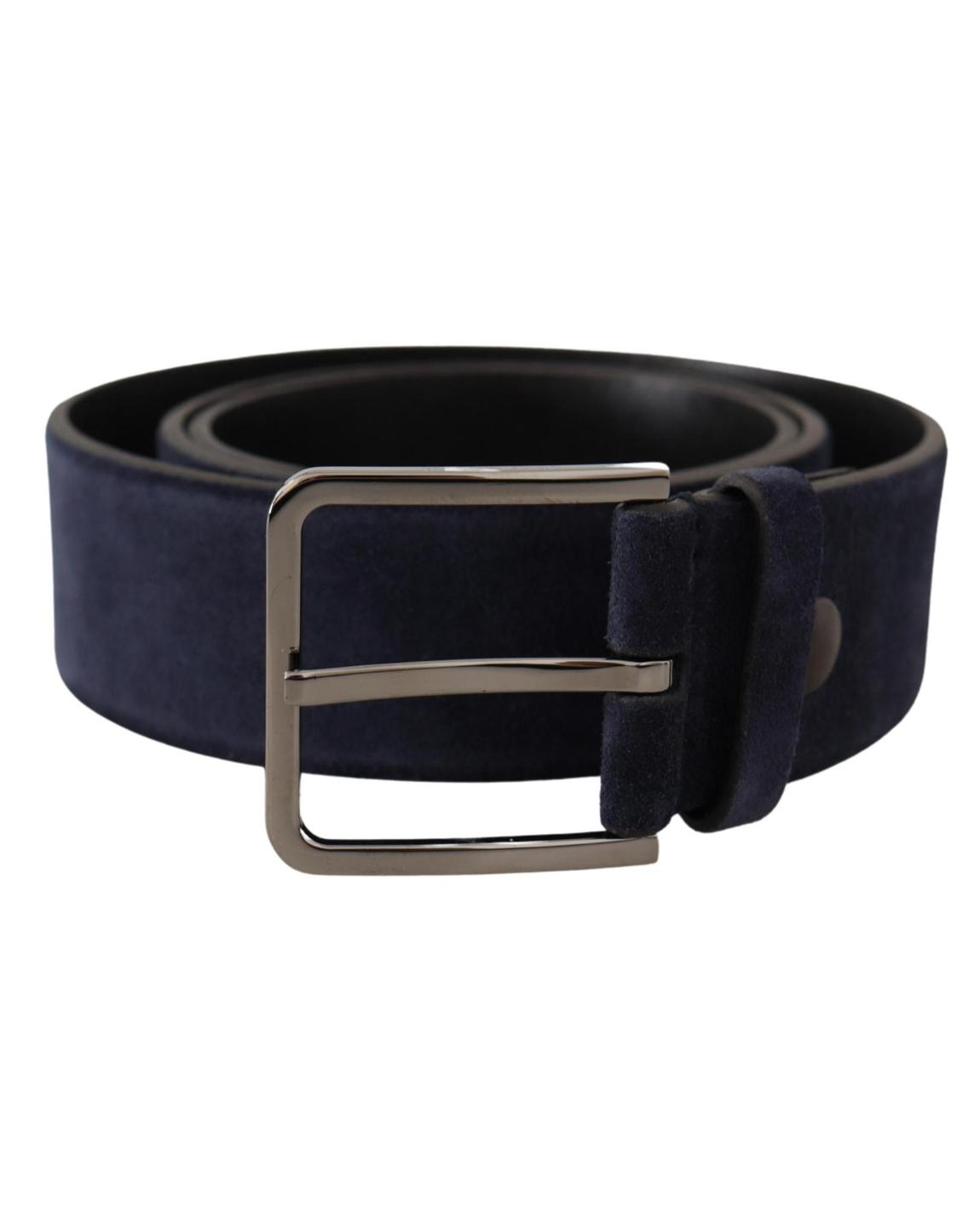 Suede Leather Belt - Navy Blue main product photo