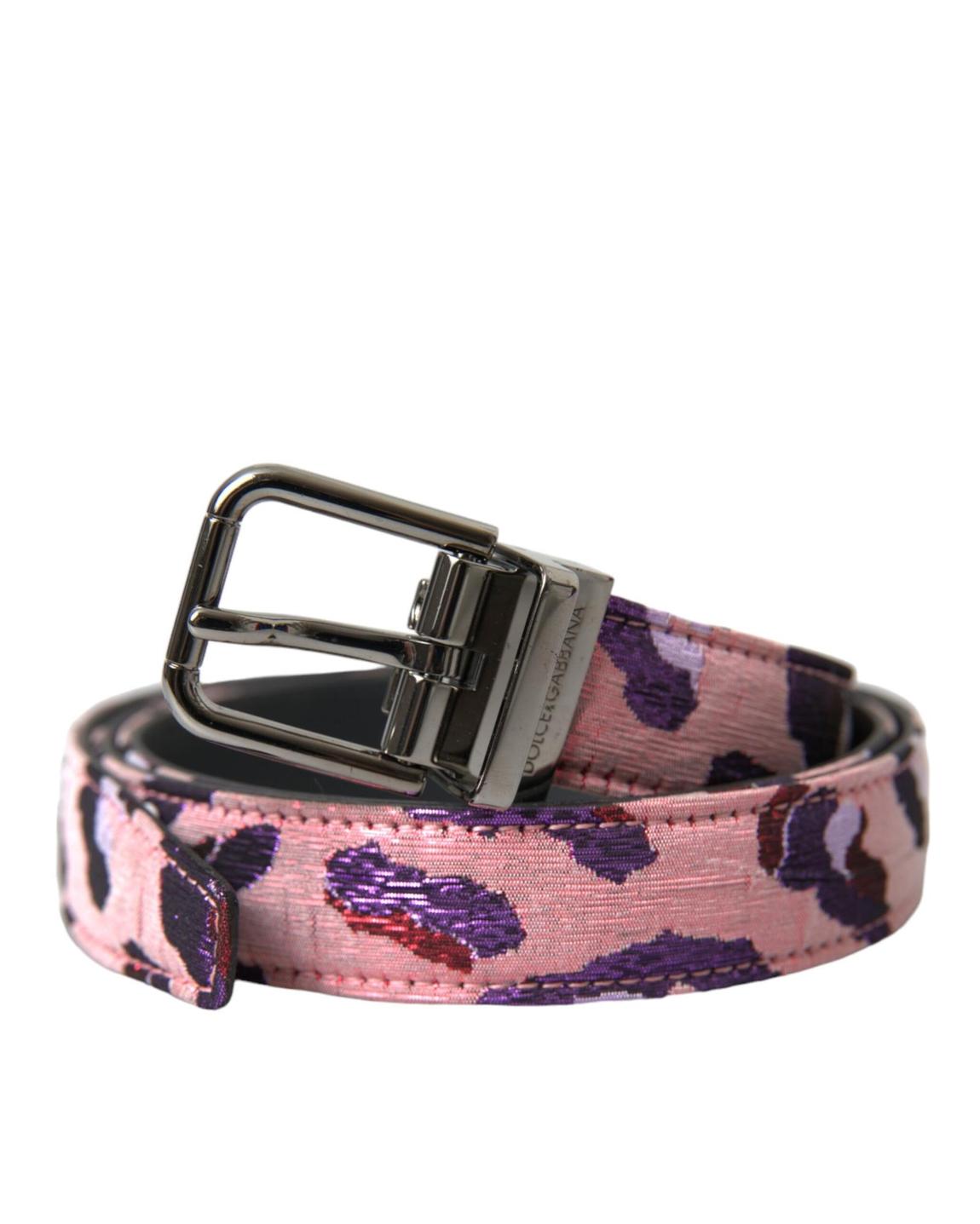 Leopard Print Brocade Belt - Multicolor main product photo