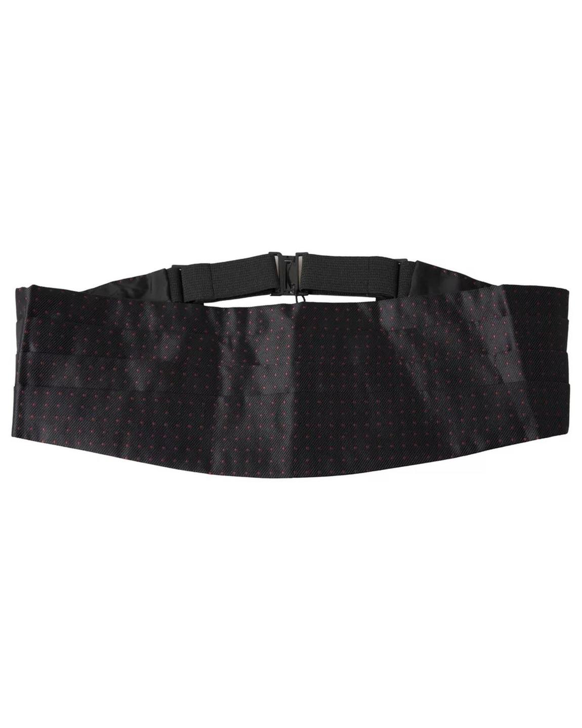 Black Red Dots Silk CummerbundBelts main product photo