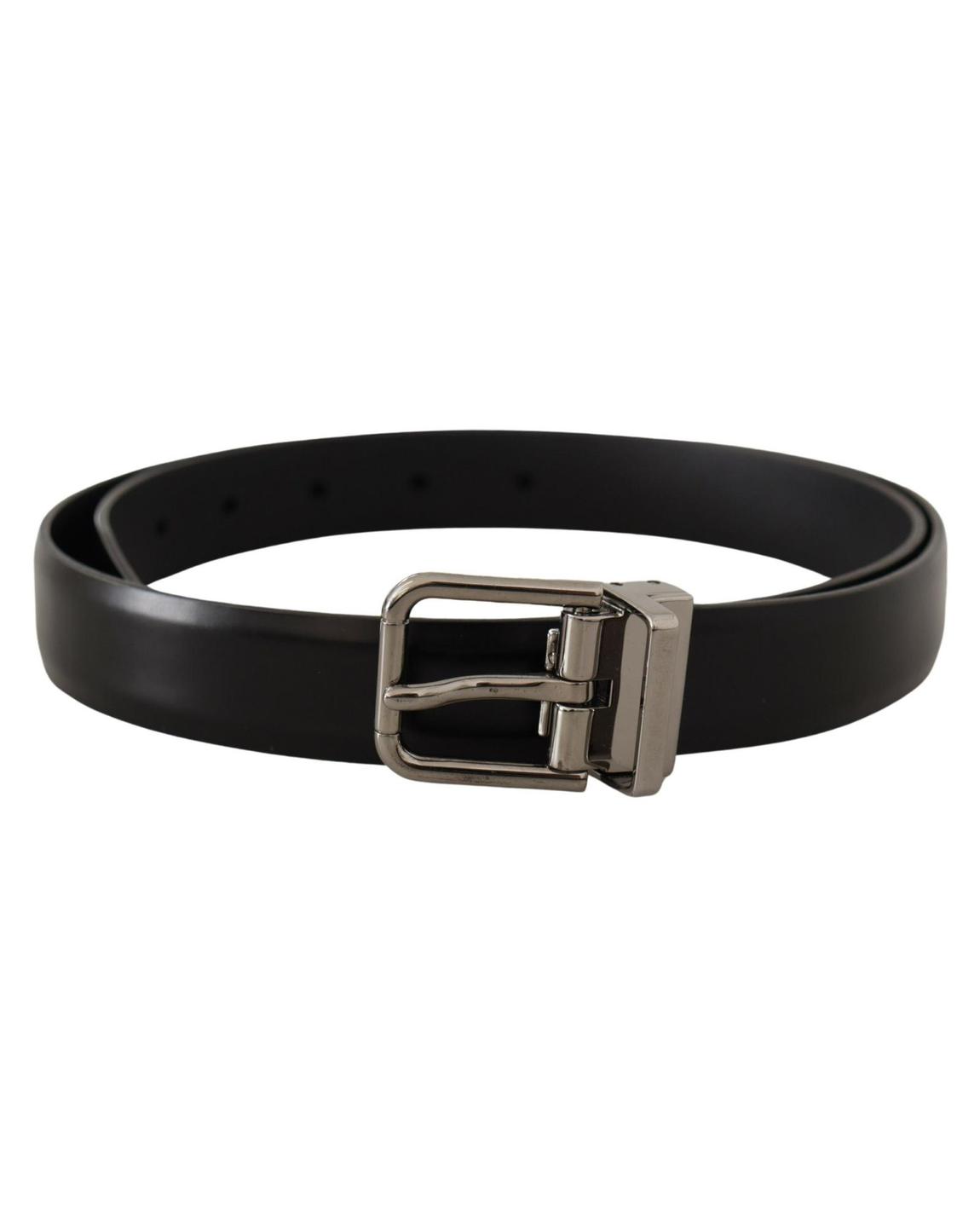 Black Leather BeltModelReversible main product photo