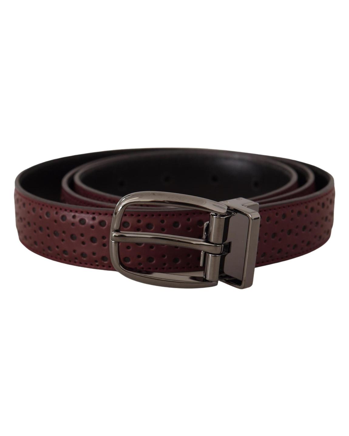 Perforated Leather Belt - Brown main product photo