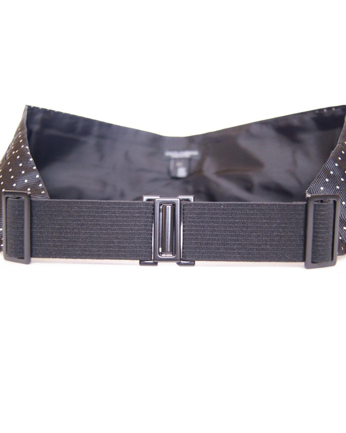 Formal Cummerbund White Dotted - Black Belts main product photo