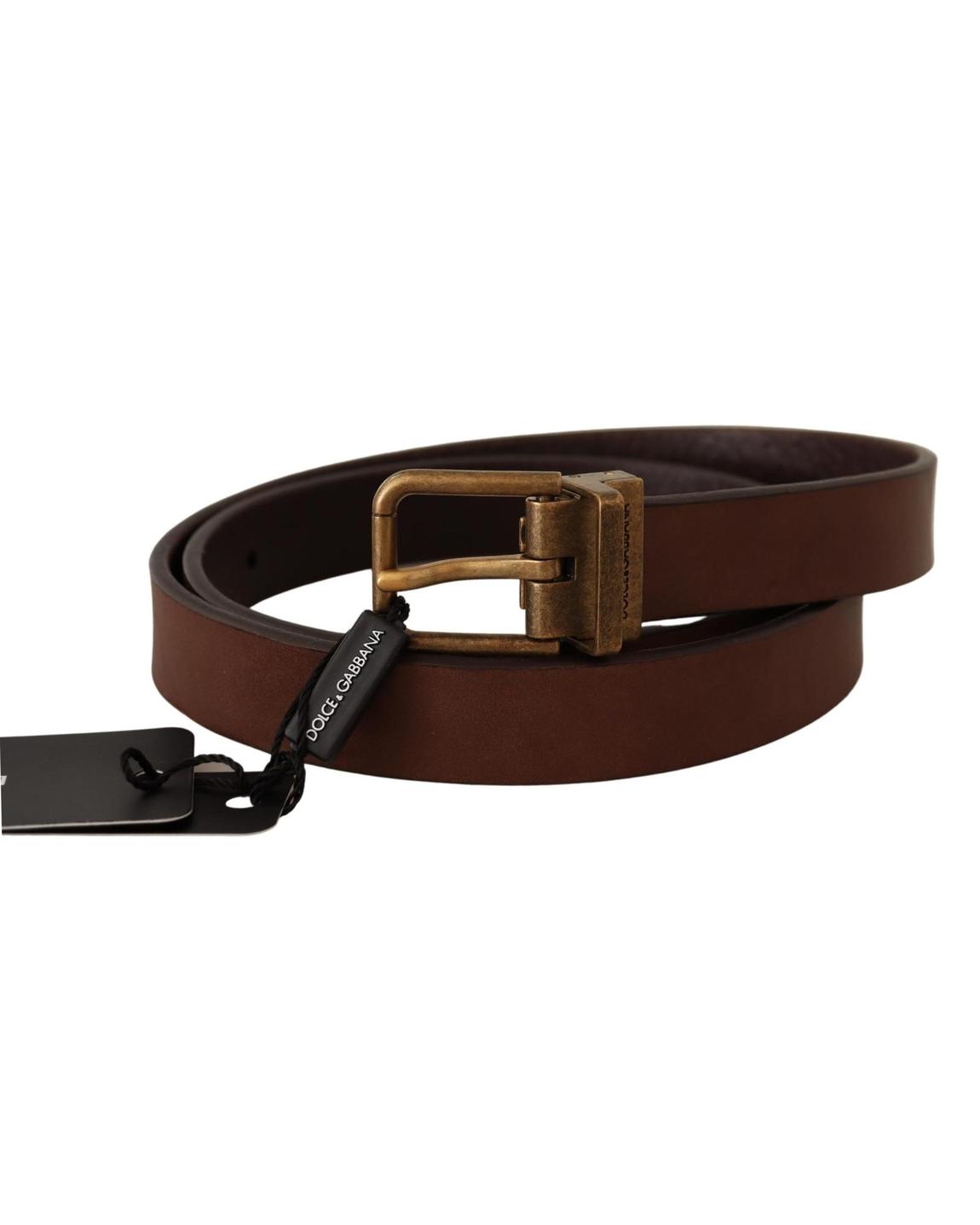 Dolce Gabbana Leather Belt - Brown main product photo