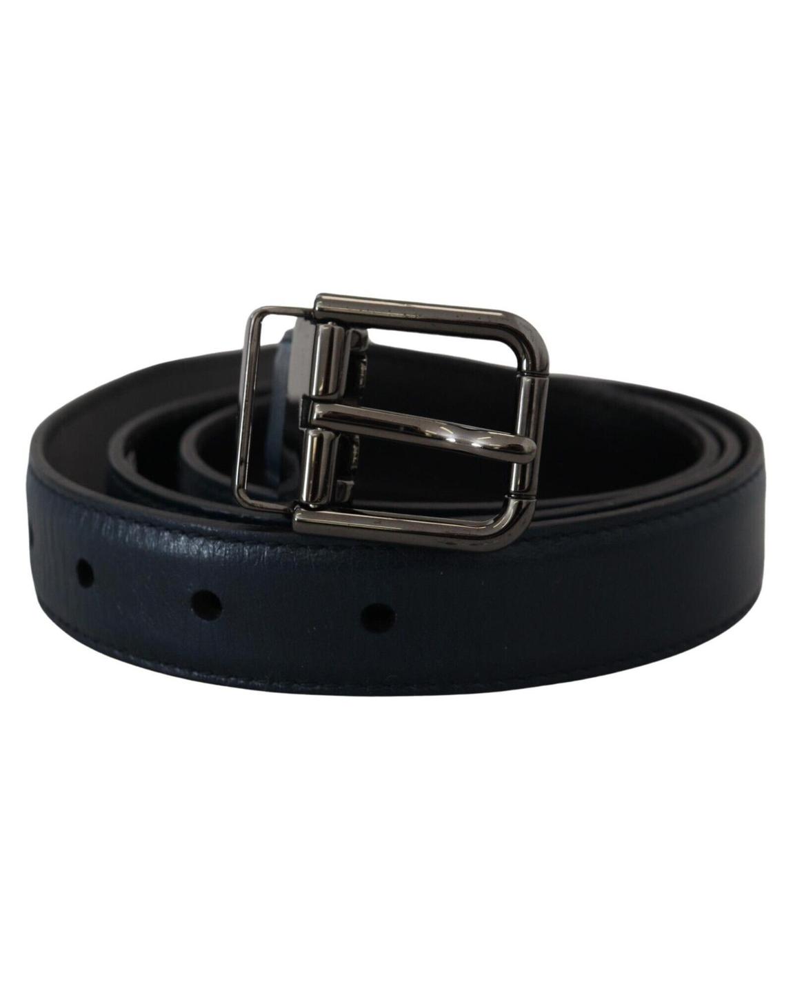 Leather Belt Classic Style - Blue main product photo