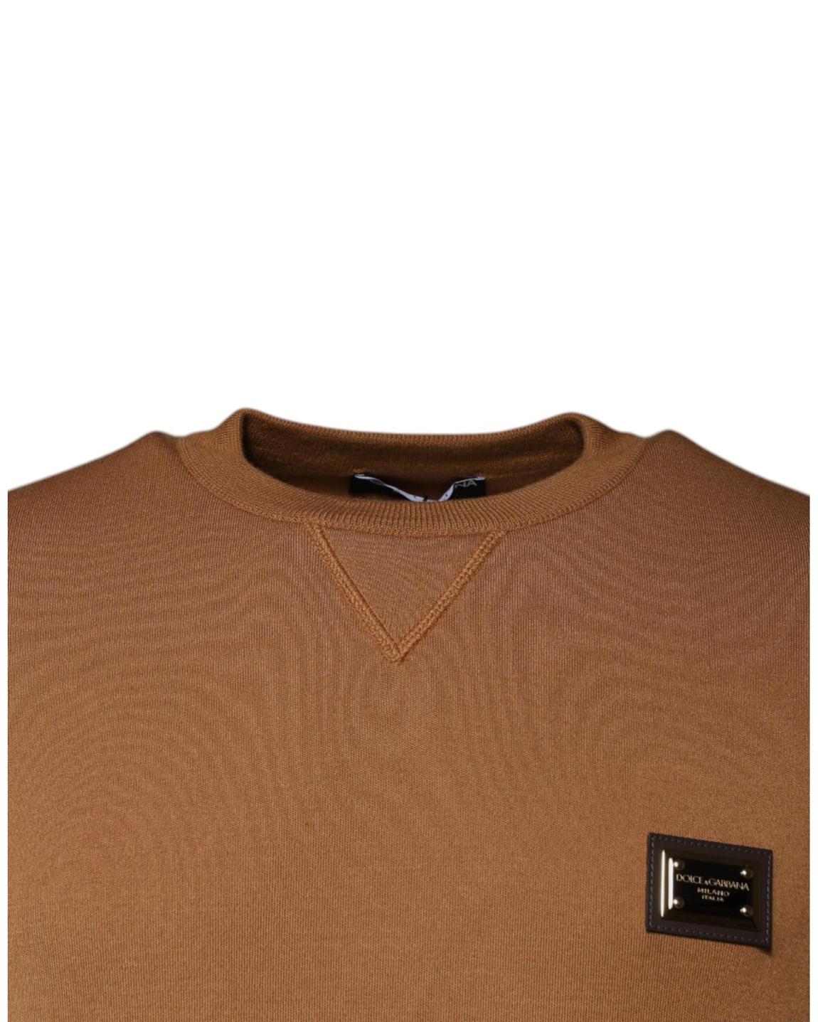 Crew Neck Sweatshirt Brown Sweaters main product photo