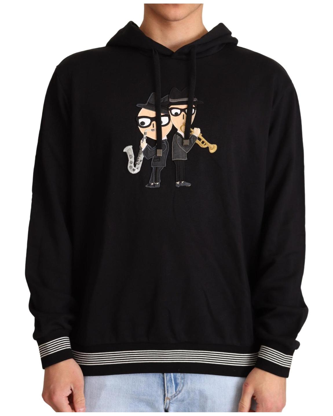 Musician Print Hoodie TSH6398- Black Sweaters main product photo