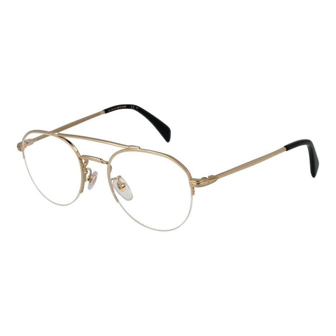 Half-Rim Round Optical Frames with Plastic Lenses - Gold Frames main product photo