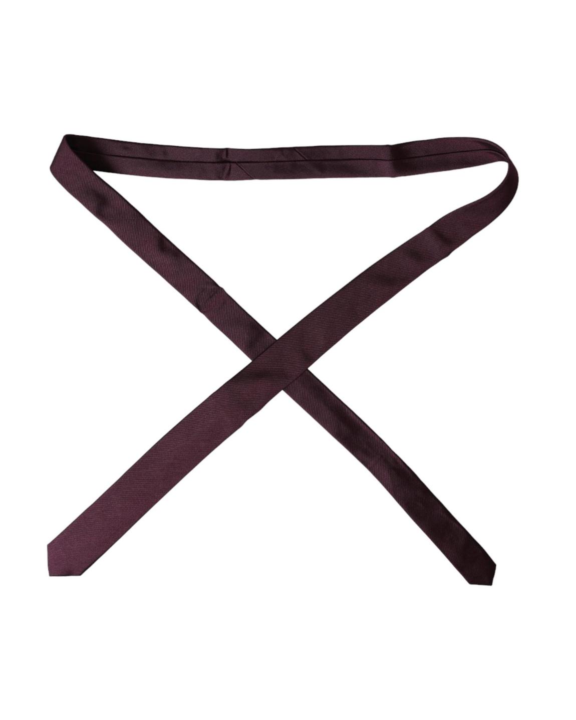 Solid Burgundy Silk Necktie - Bordeaux Ties main product photo