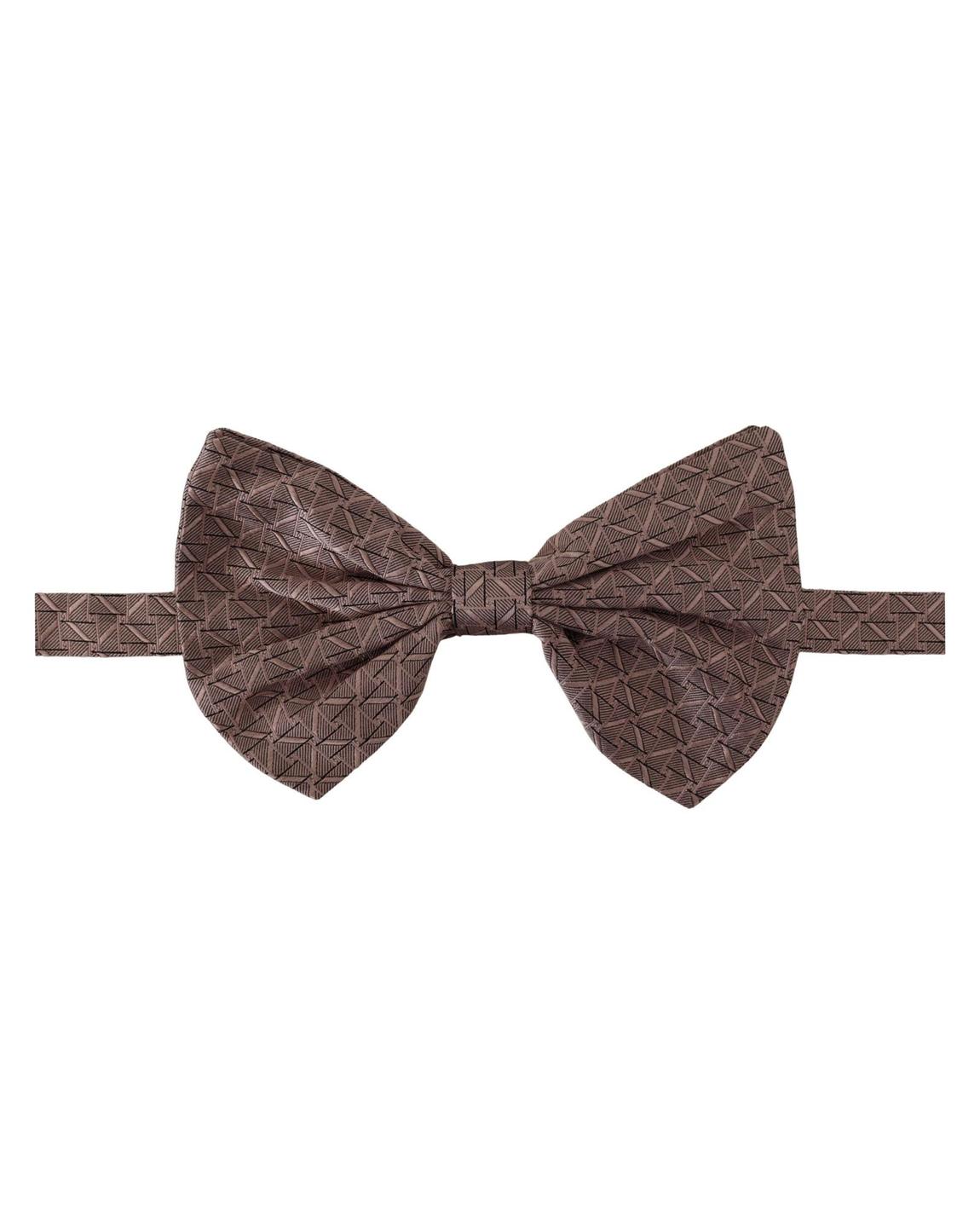 Geometric Pattern Bow Tie - Gray main product photo