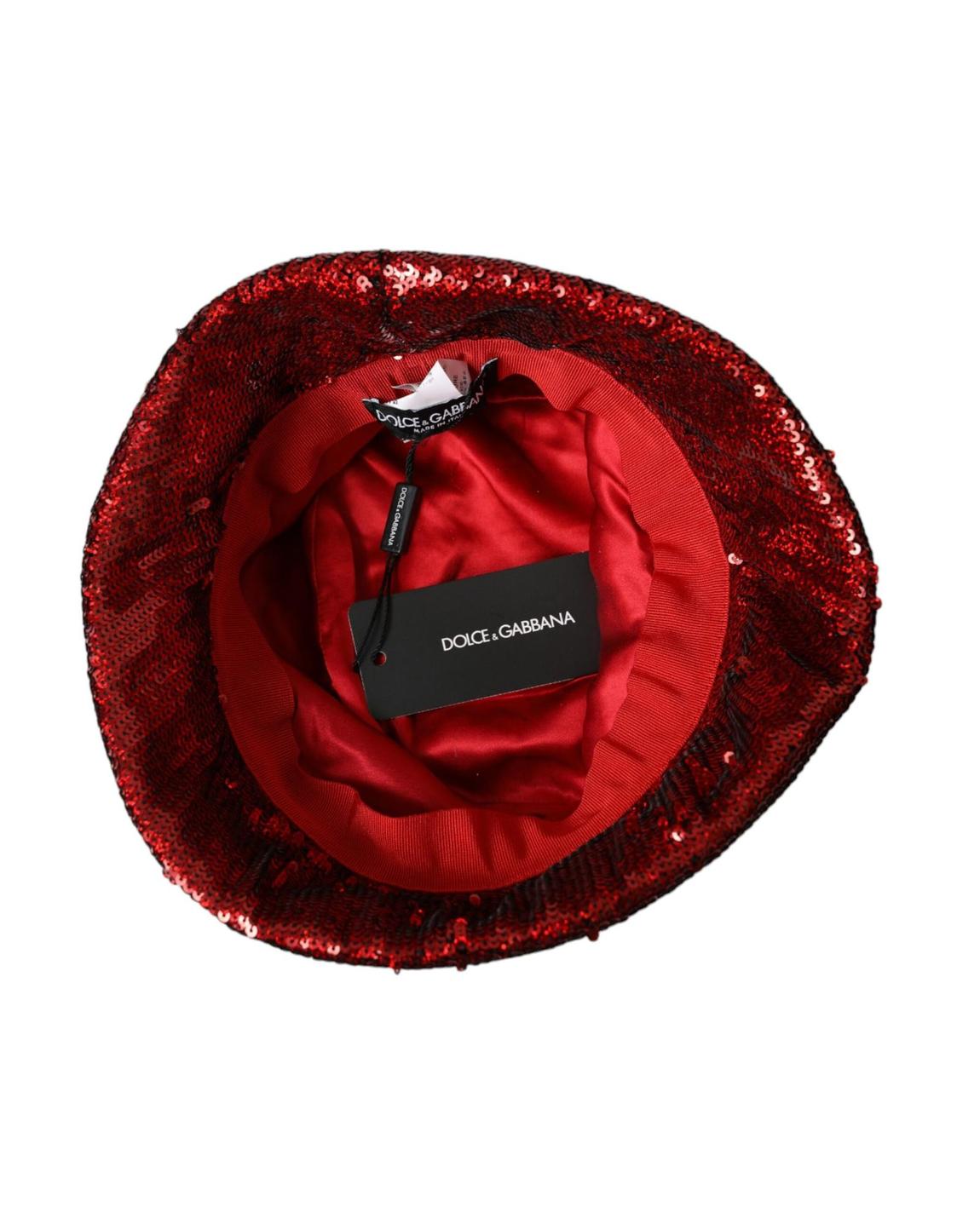 Sequin Bucket Hat - Red Hats main product photo