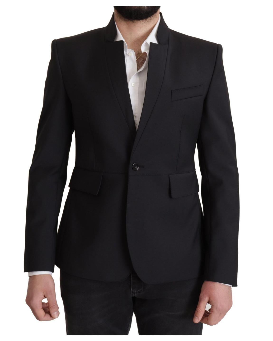 Classic Fit Blazer Solid Black main product photo