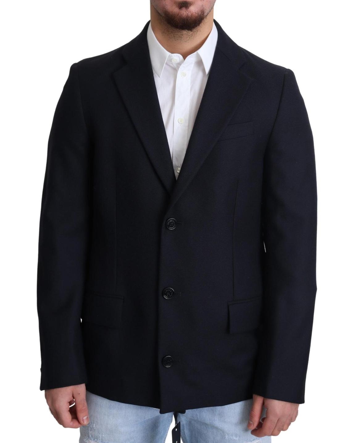 Blazer Solid Navy Tailored Fit - Blue Blazers main product photo