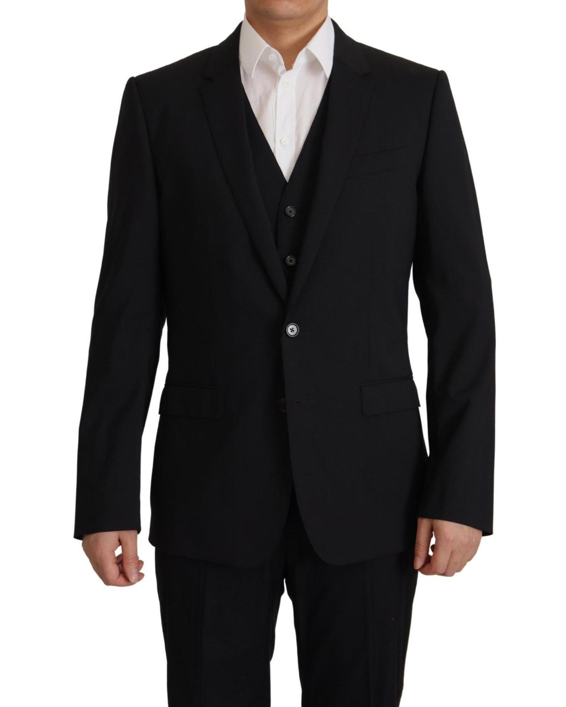 Classic Fit Wool Suit JKT3406 - Black Blazers main product photo