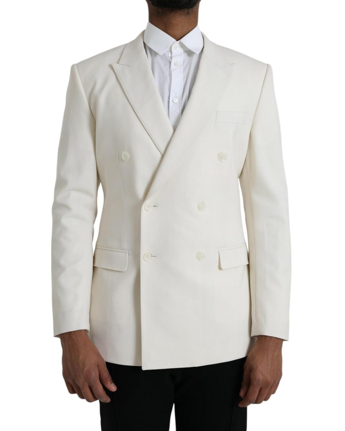 Double Breasted Blazer Classic Fit - White main product photo