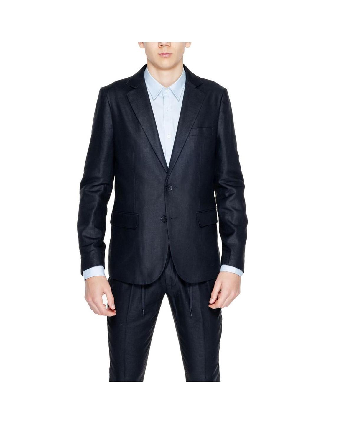Boy Slim Fit Suit Formal Wear - Black Blazers main product photo