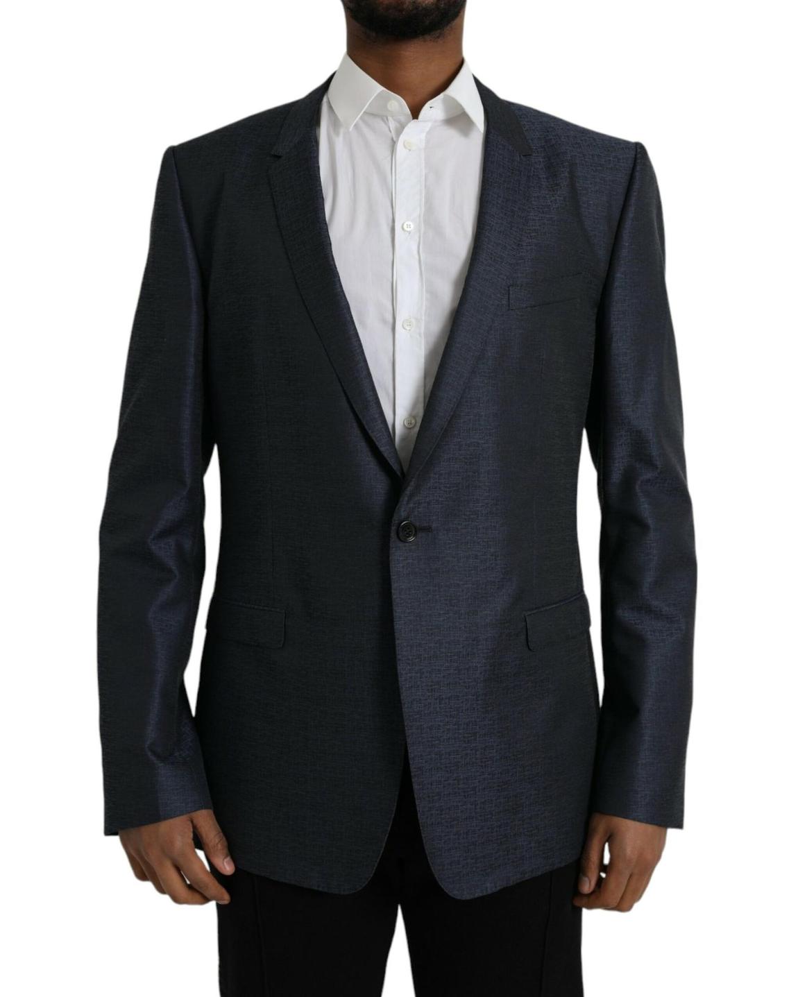 Textured Blazer Model JKT4031- Blue main product photo