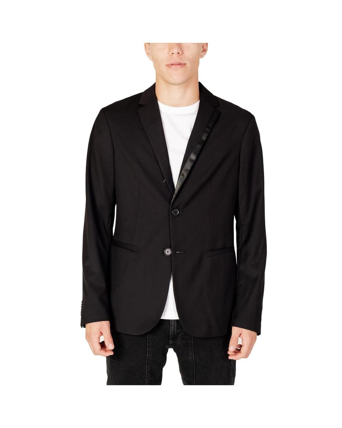 Classic Notch Lapel Blazer - Black main product photo
