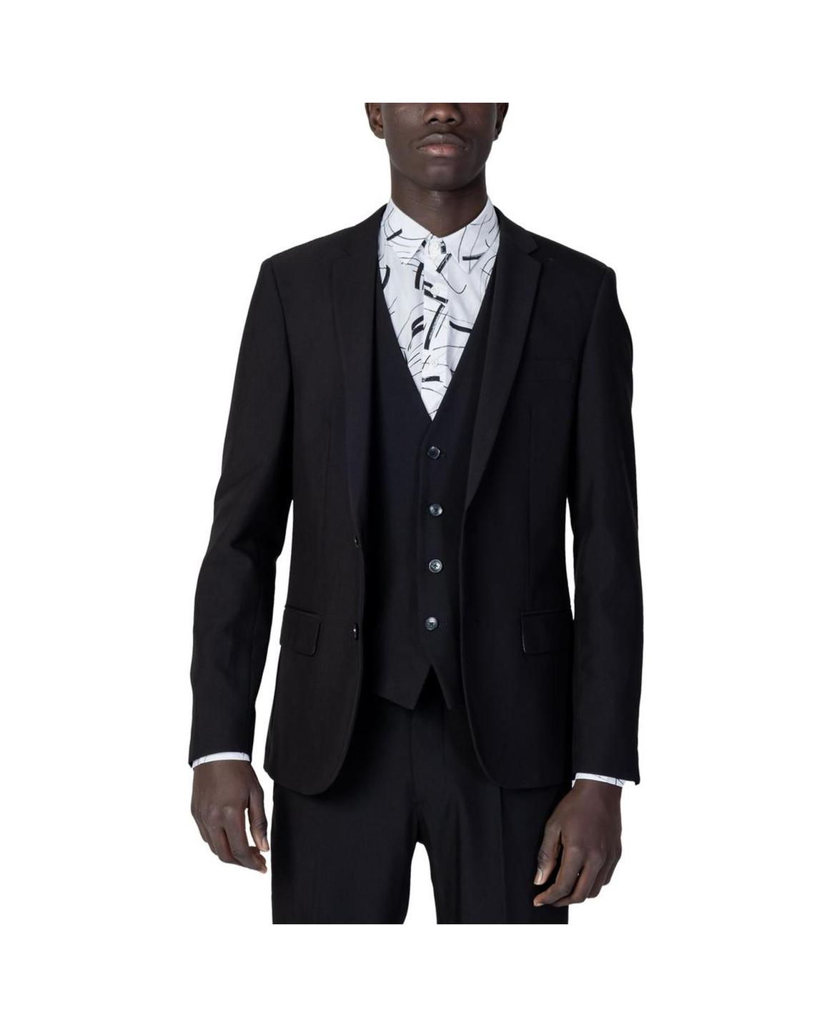 Slim Fit ThreePiece Suit - Black Blazers main product photo