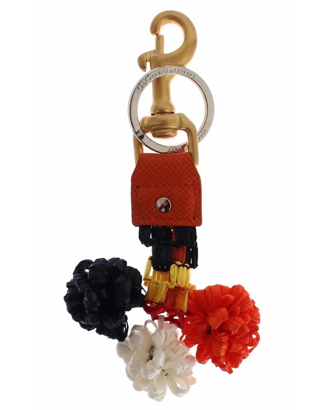 Leather Accent Keyring with Tassel Detail - Multicolor Keychains main product photo