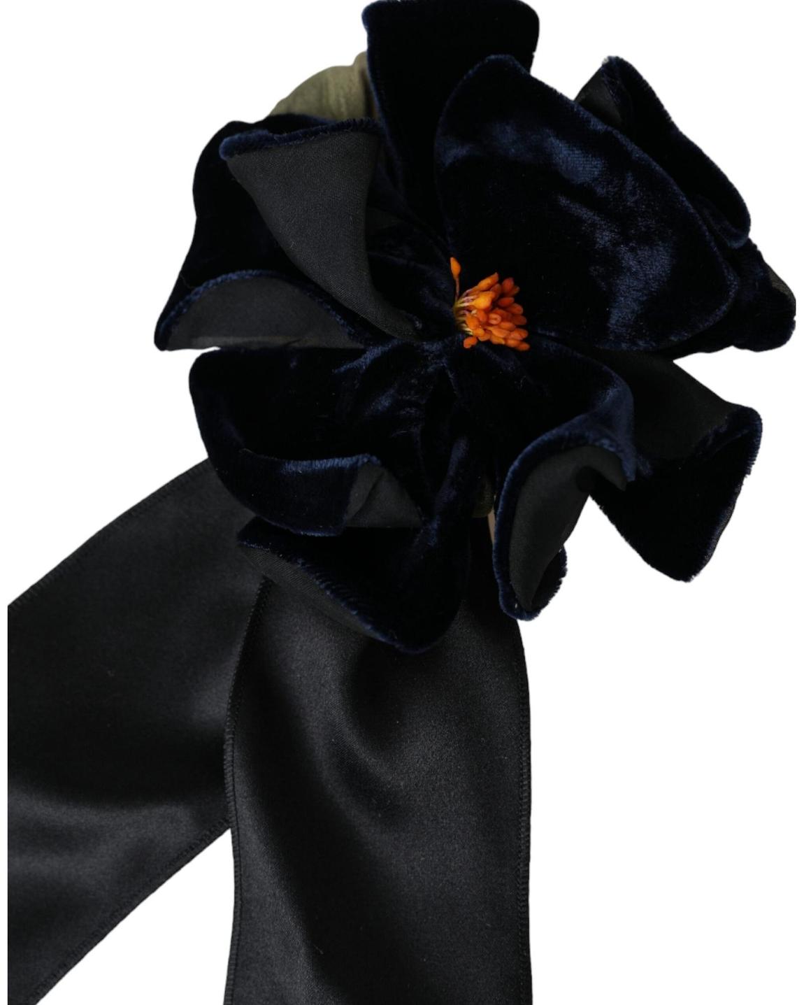 Velvet Bow Hair Clip Black Brooches main product photo