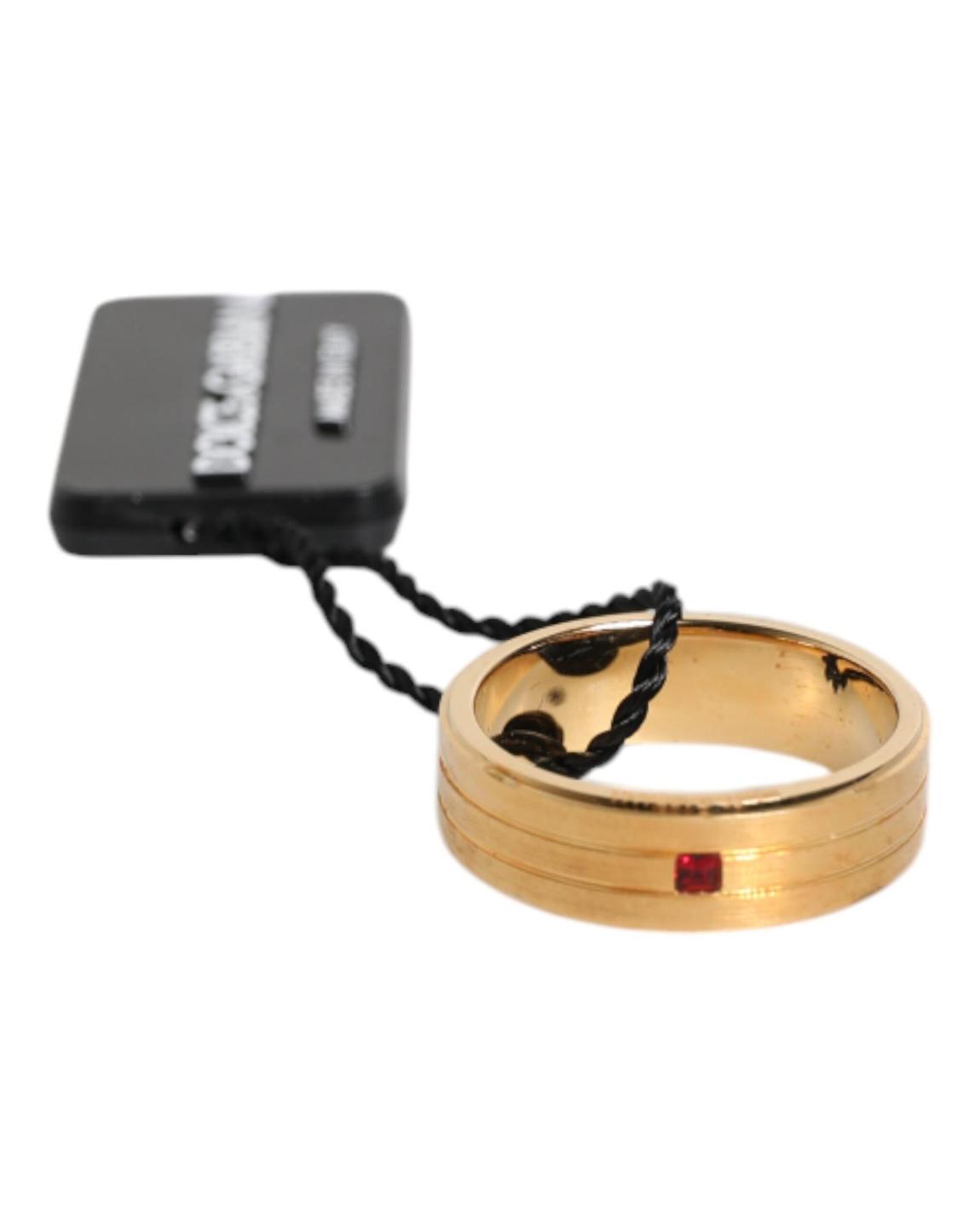 Gold Band Ring Red Gemstone main product photo