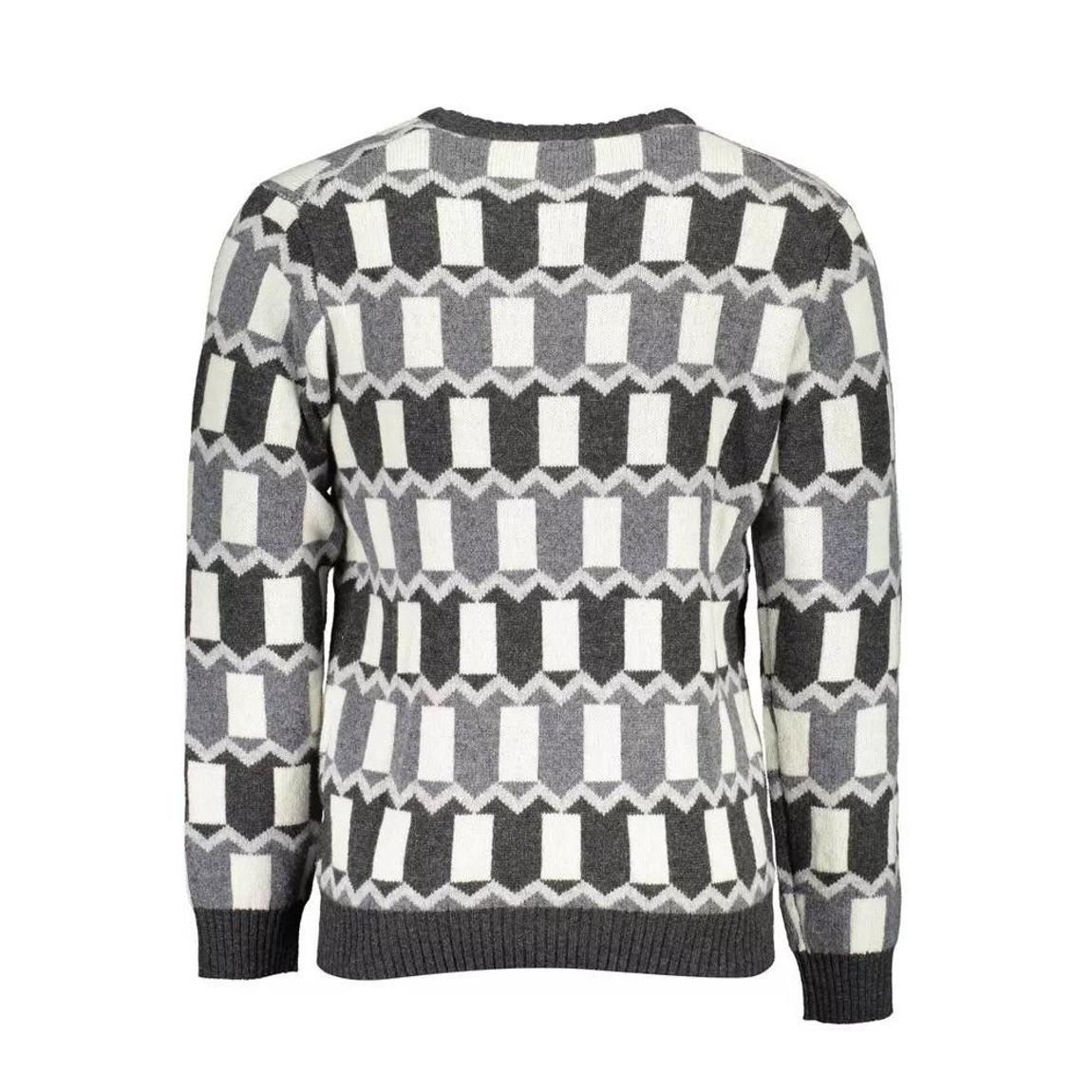 Geometric Crewneck Sweater - Gray main product photo