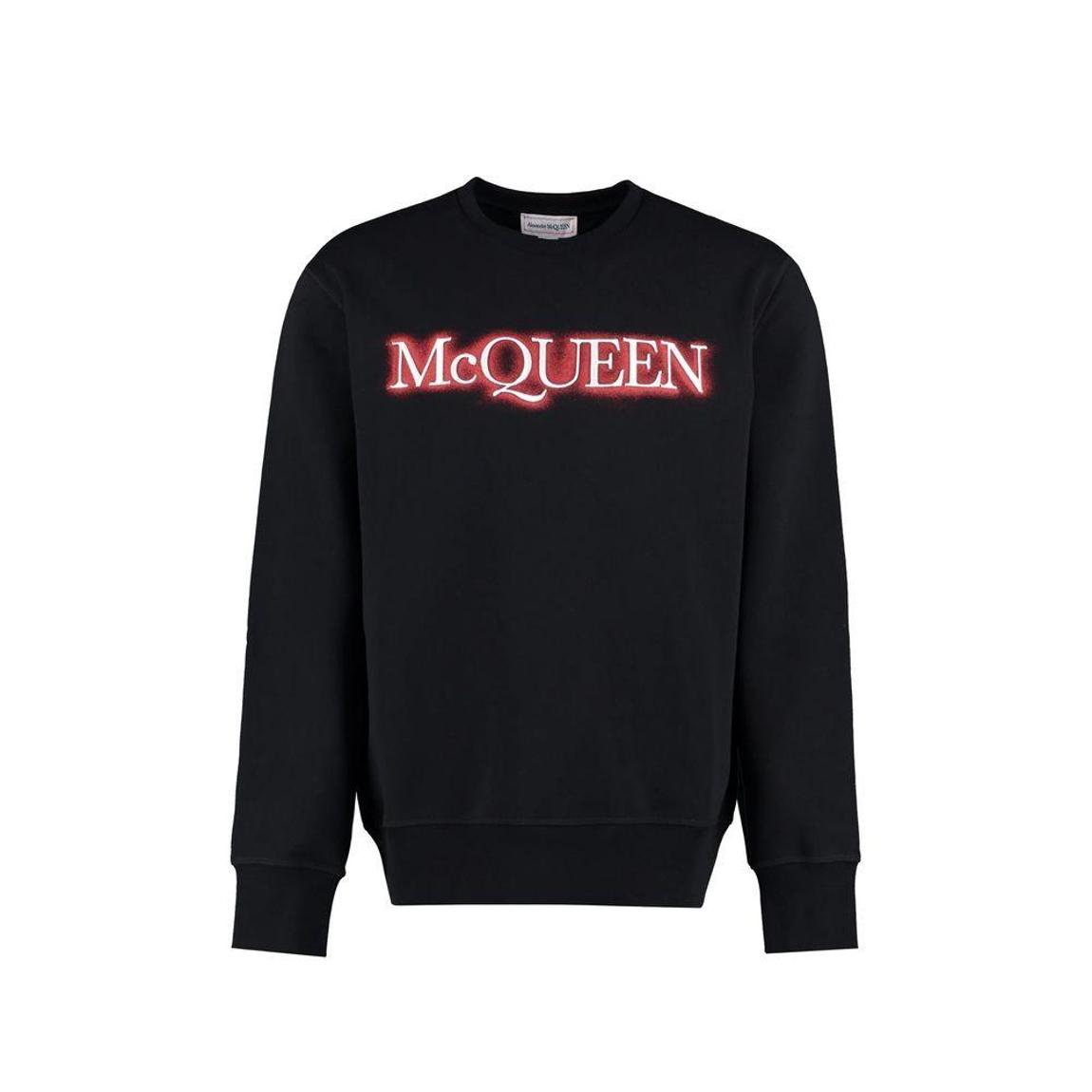 Logo Detail Cotton Sweatshirt - Black Sweaters main product photo