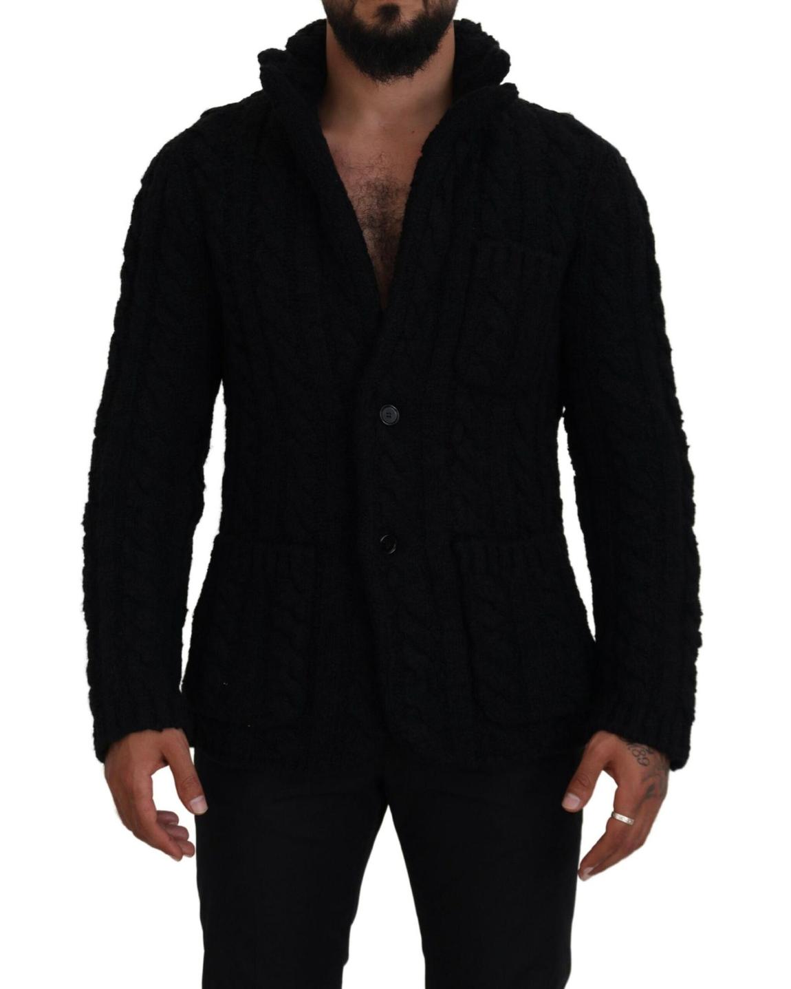 Cable Knit Cardigan BlackSweaters main product photo