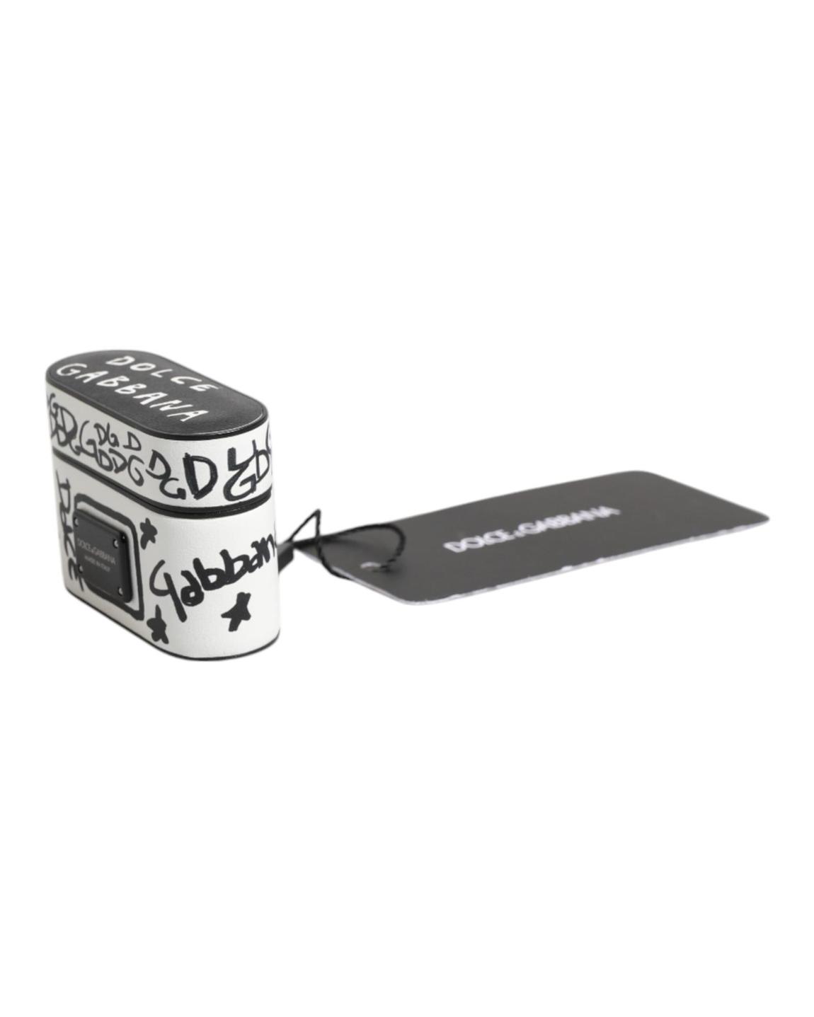 Graffiti Print Earphone Case - Black And White Miscellaneous main product photo
