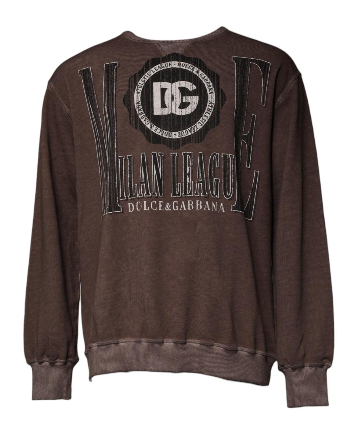 Milan League Pullover Sweatshirt- Brown Sweaters main product photo
