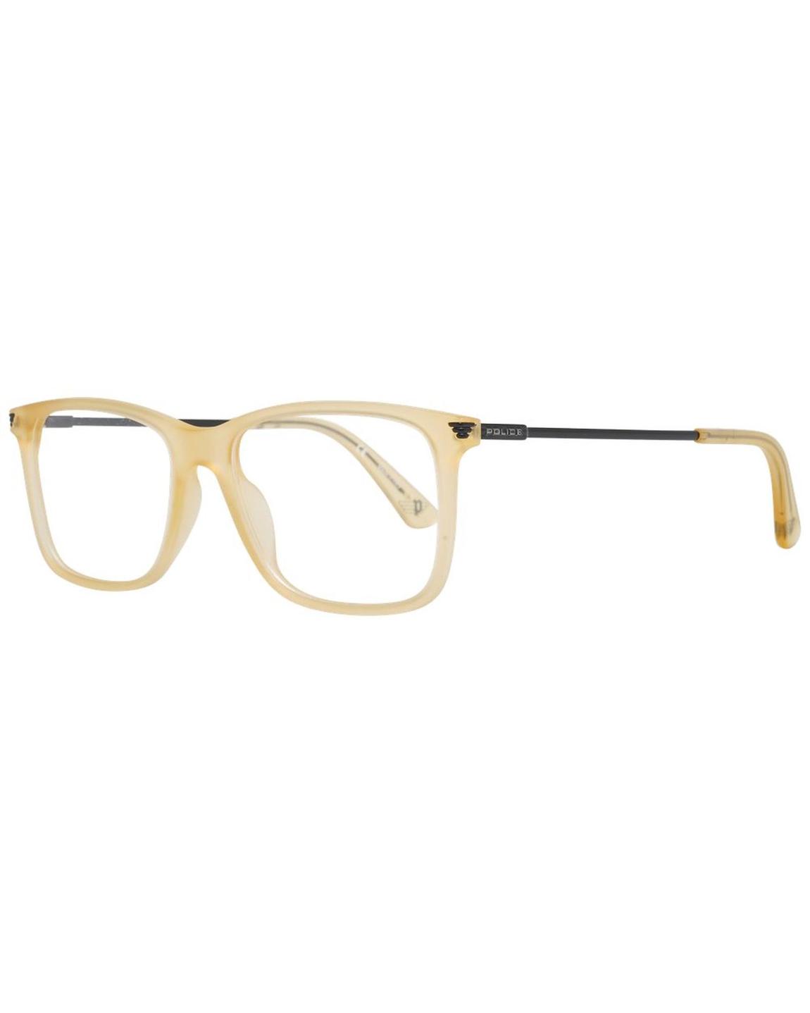 Police SPL747J 0568 Beige Eyeglasses- Yellow Frames For Men main product photo