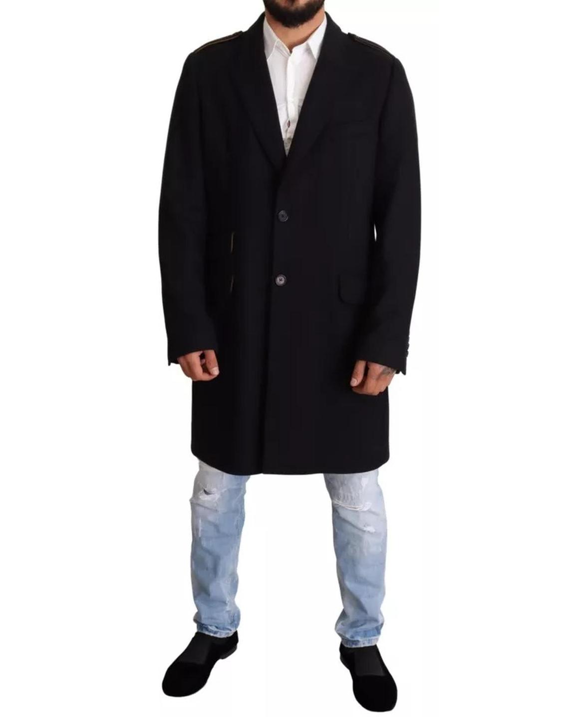 Wool Overcoat Classic Fit - Blue Jackets main product photo