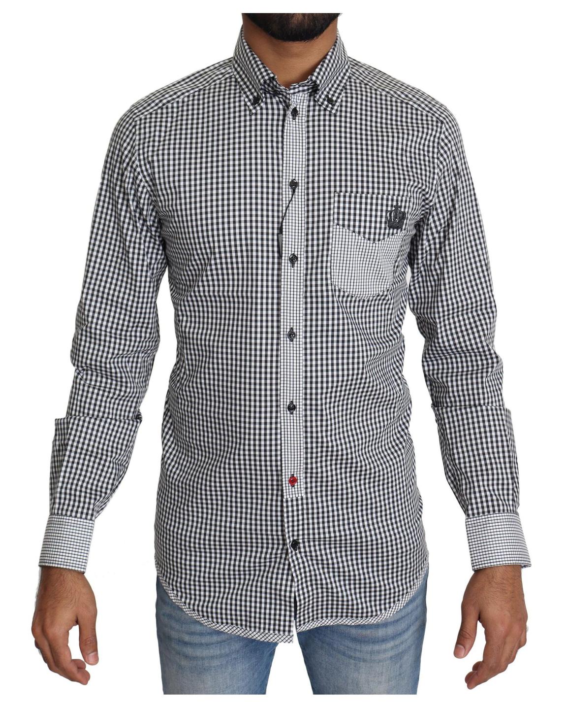 Gingham Check Shirt TSH5485 - Black main product photo
