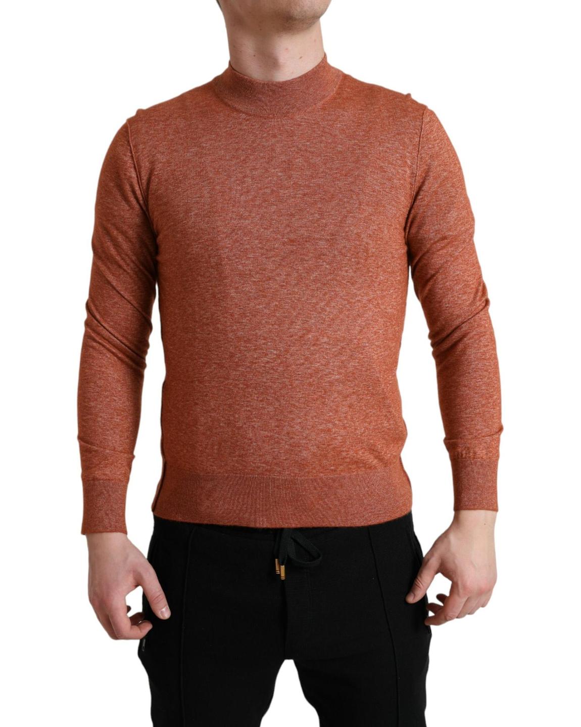 Mock Neck Knit Sweater TSH84756 - Orange main product photo