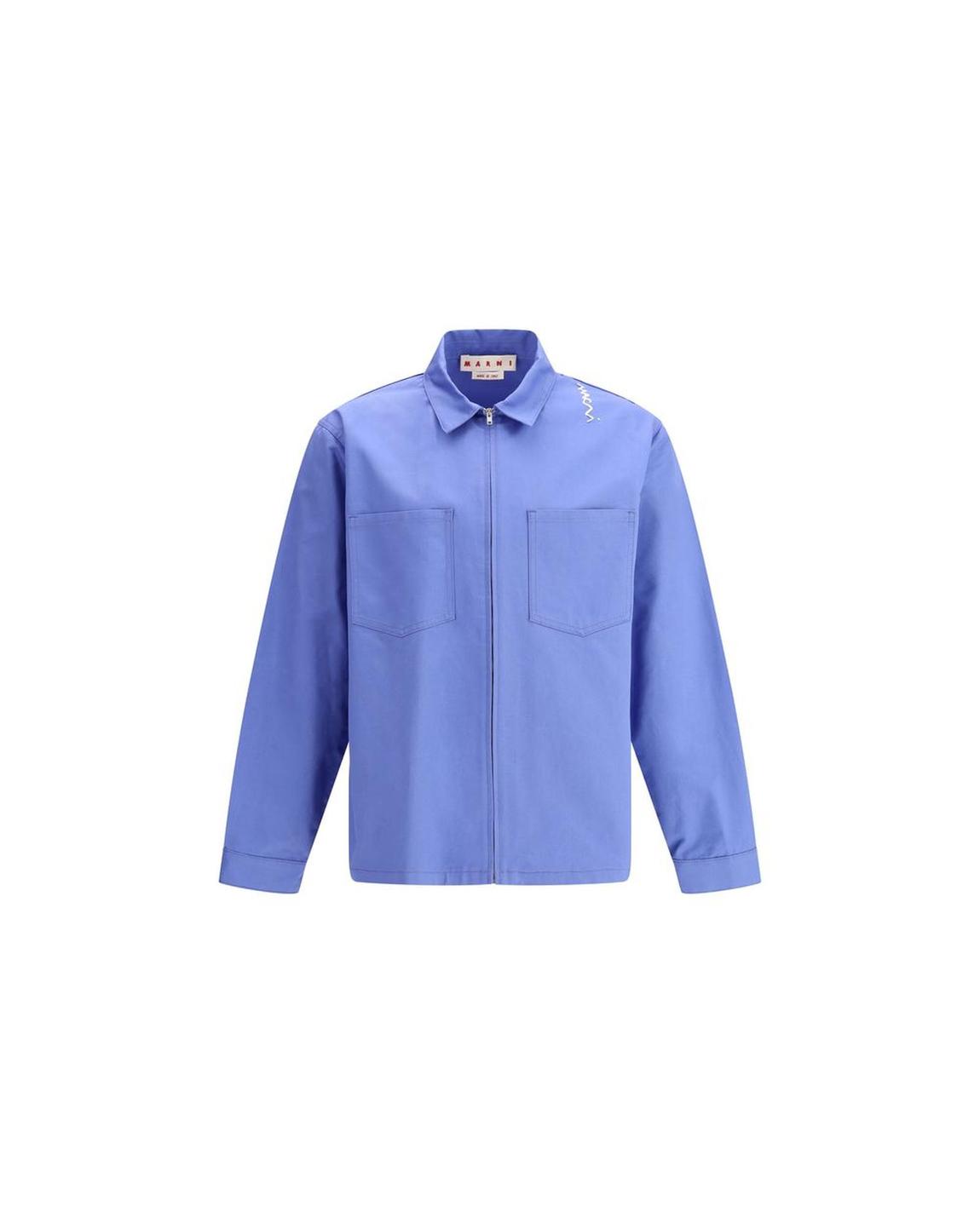 Zip-Up Shirt Model MACUMU0297S0UTC31100B26BB - Light Blue main product photo