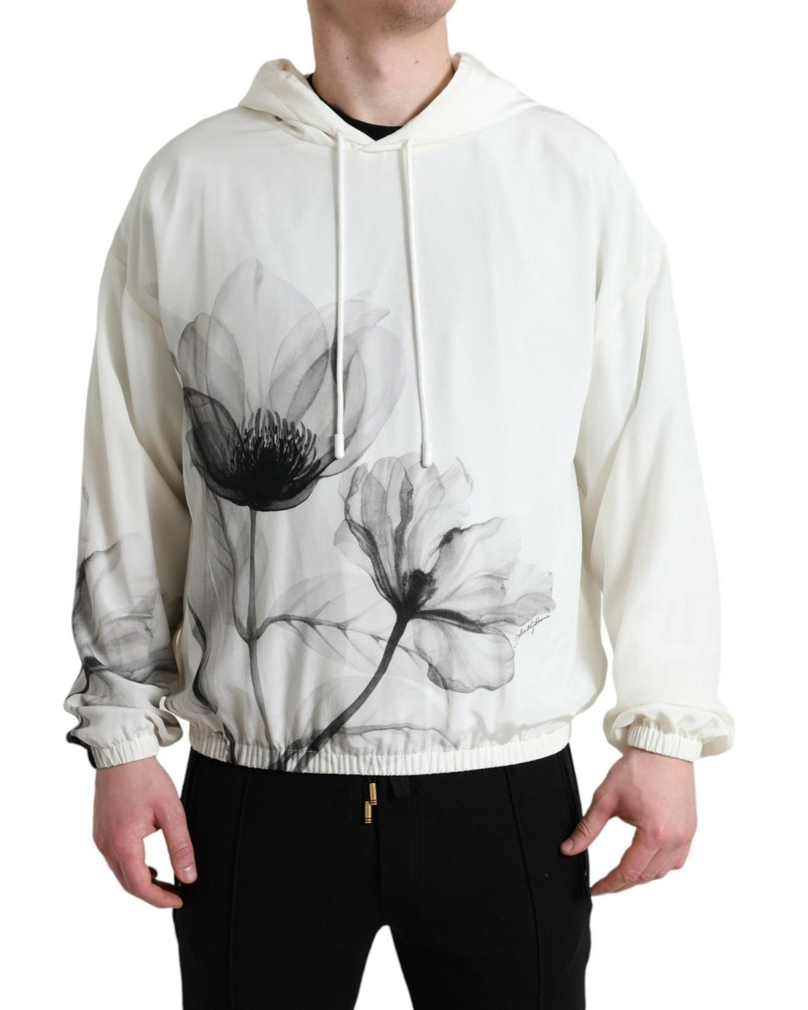 Floral Print Hoodie G9LM0Z G7W55S8000 - White Sweaters main product photo