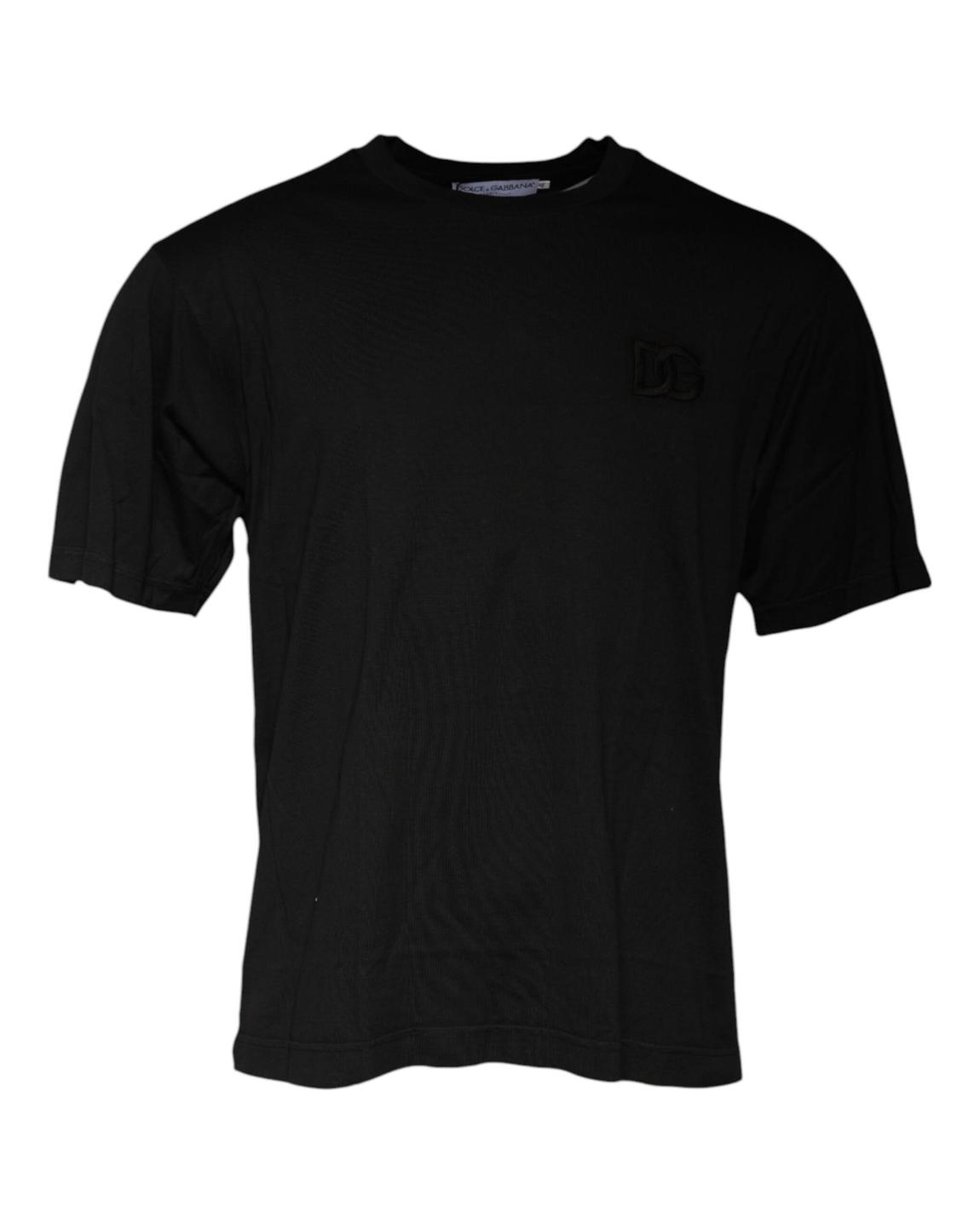 Crew Neck Short Sleeve TShirt - Black T-Shirts main product photo
