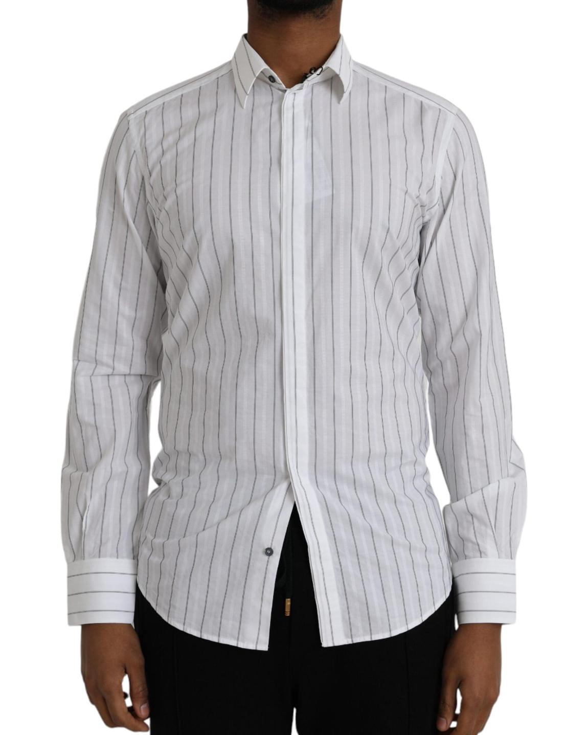 Classic Fit Striped Shirt - Blackwhite main product photo