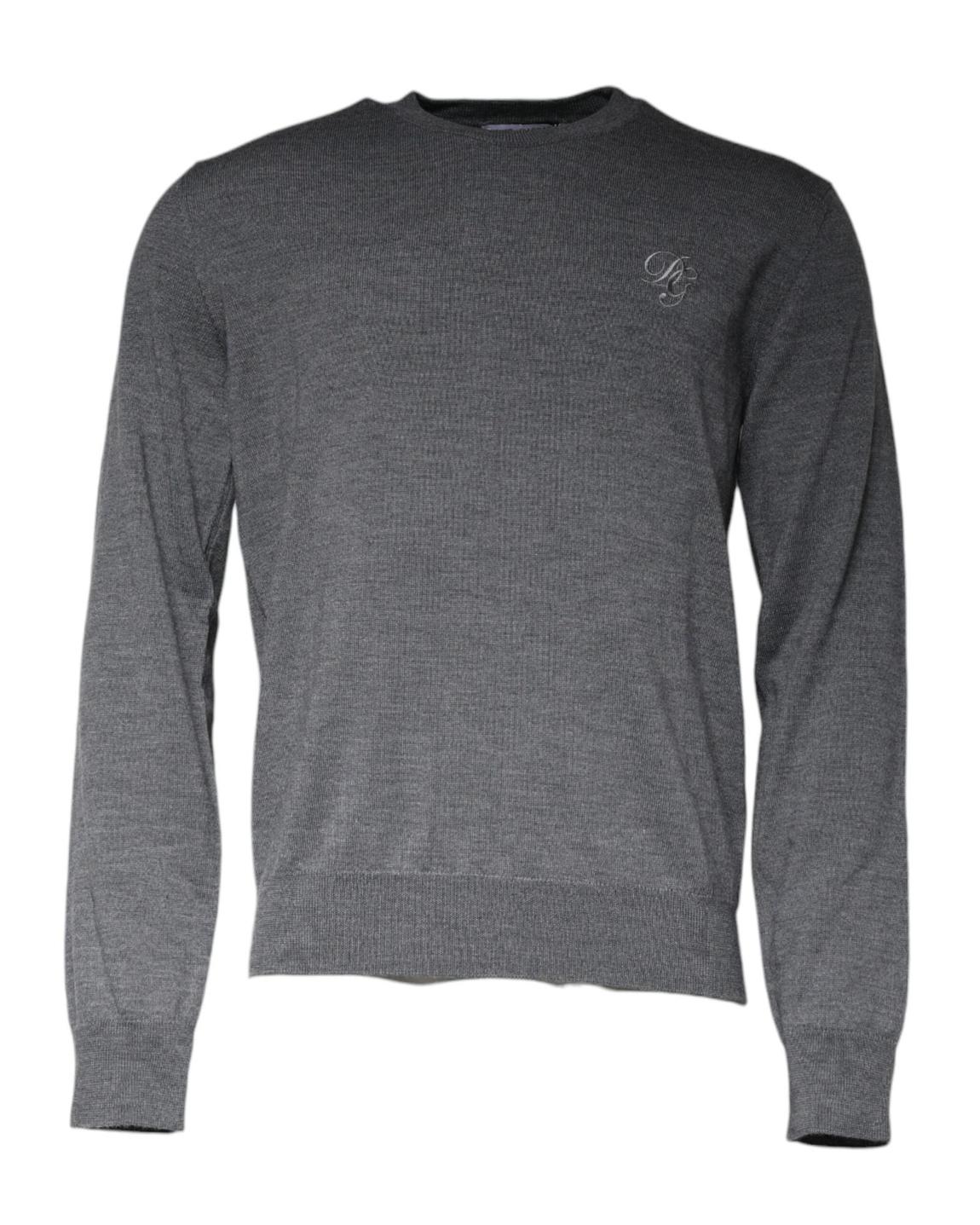 Crew Neck Jumper Style DGEM0786 - Dark Gray Sweaters main product photo