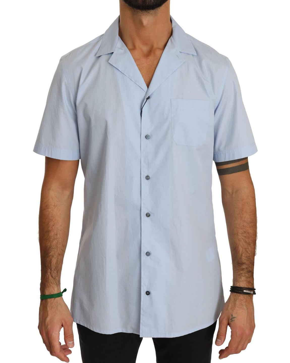 Short Sleeve Collared Shirt - Blue main product photo
