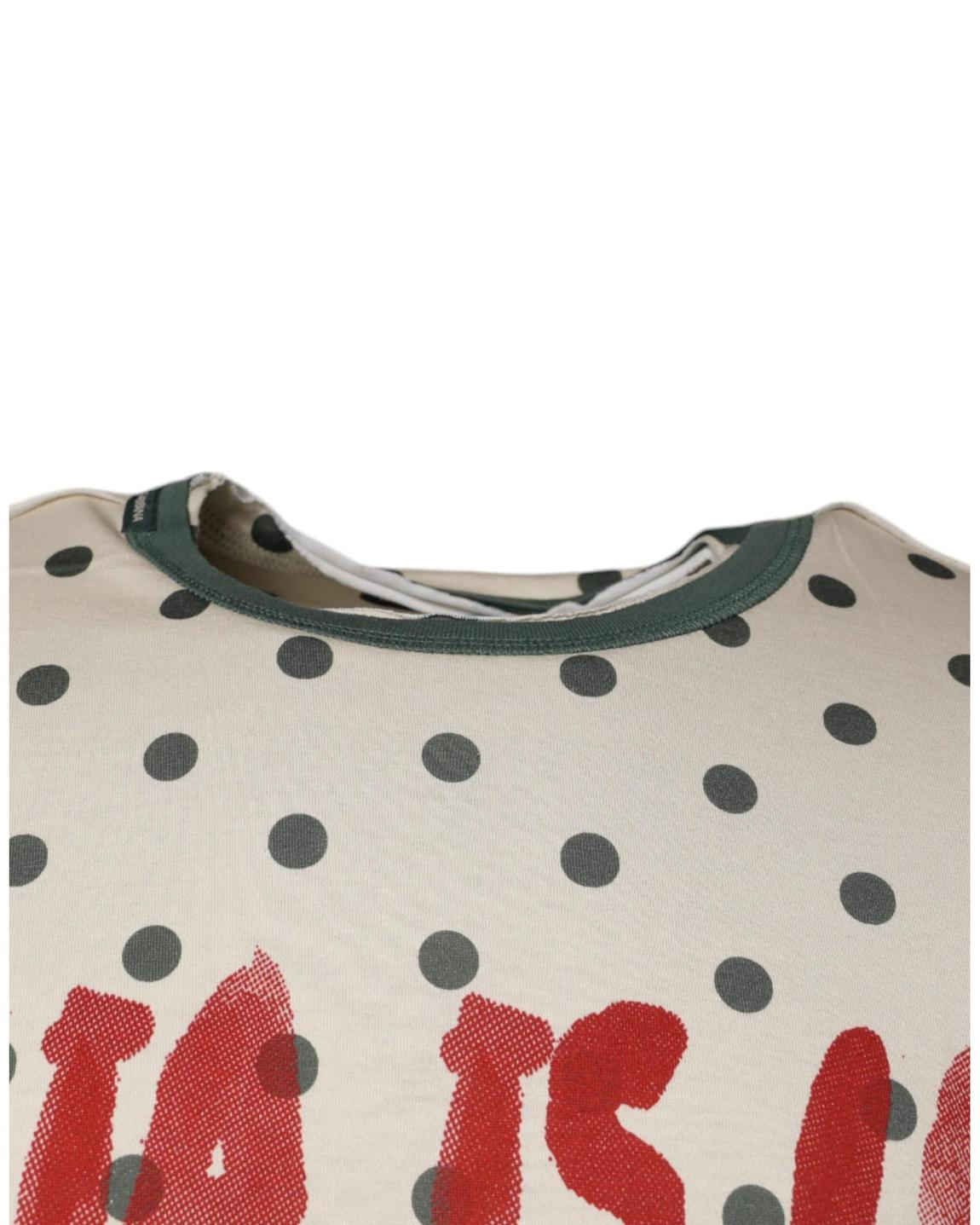 Polka Dot Graphic Tee - Beige T-Shirts main product photo