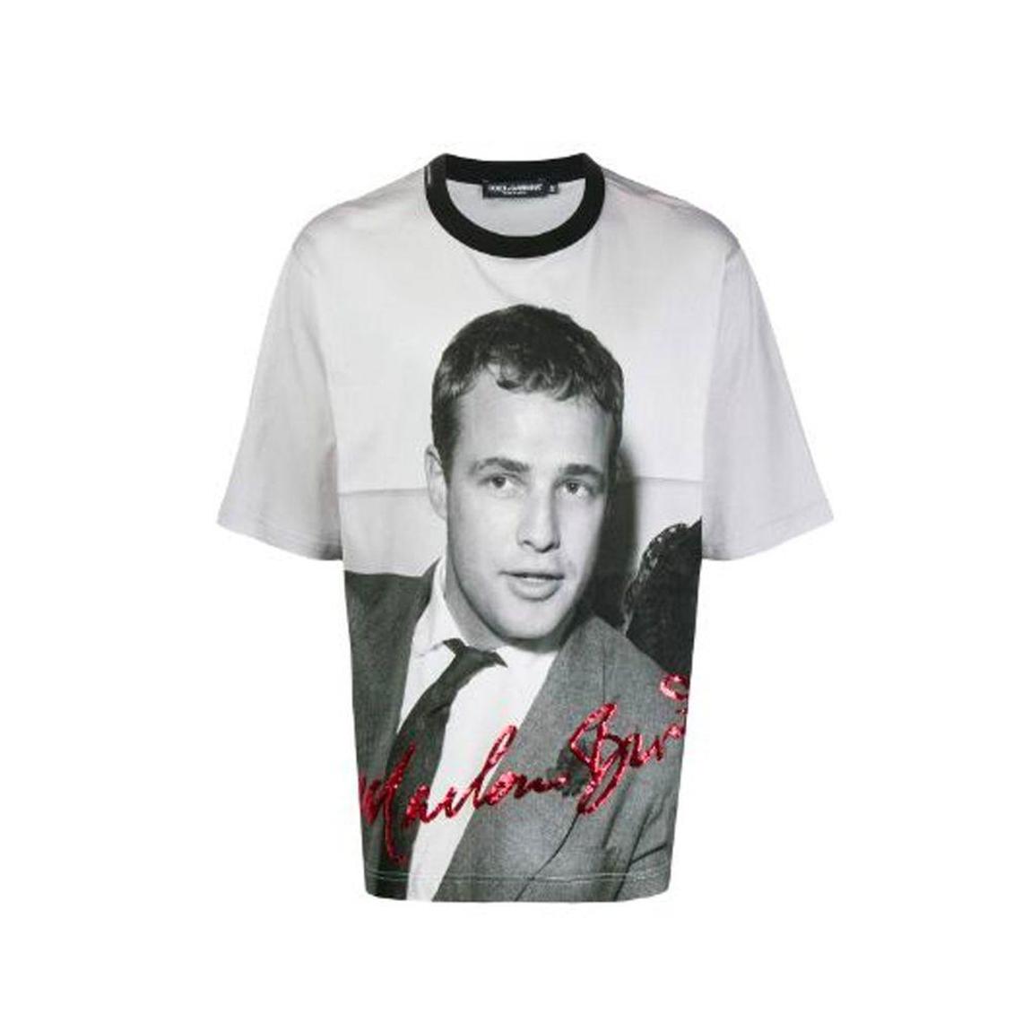 Marlon Brando Graphic Cotton T-Shirt - Black main product photo