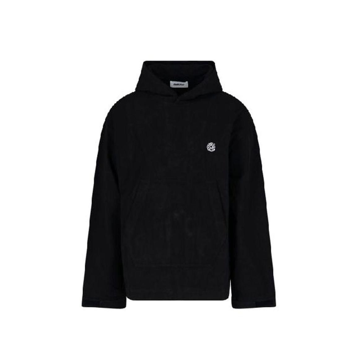 Cotton Hooded Sweatshirt with Ribbed Trims and Kangaroo Pocket - main product photo